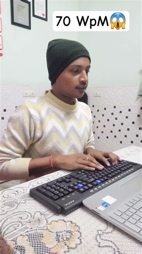 70 wpm World Record 🇮🇳 Amazing Typing Speed 😱 #shorts #worldrecord #youtubeshorts #typing