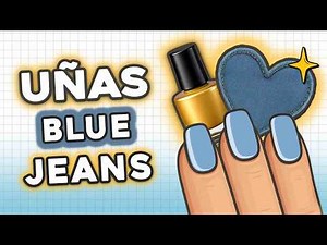 💅🏼 This NAIL design looks like REAL fabric 👖 BLUE JEANS step by step
