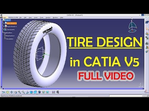 Tire Design in CATIA V5 Practice Design 11 for beginners | Catia Part modeling