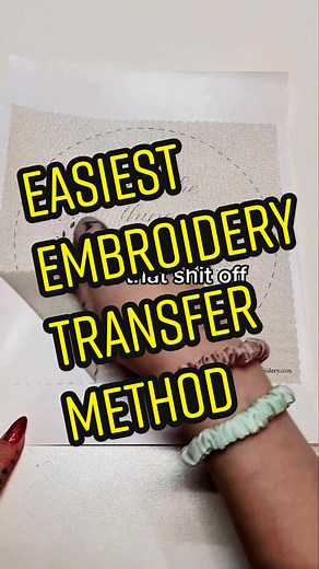 How I transfer embroidery designs on fabric #embroidery #embroiderytutorial #embroideryhacks #craft #diy