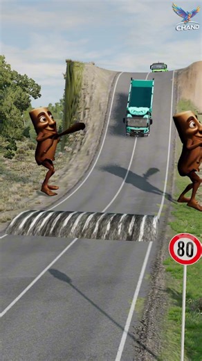 Massive Dump Truck Speedbump Fail 🚜 #fails #trucks