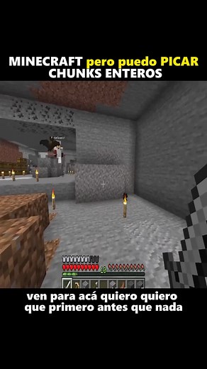 Paso MINECRAFT pero puedo PICAR CHUNKS ENTEROS 😱⛏ MIKECRACK MINECRAFT PERO # (8) #funny #minecraft #game