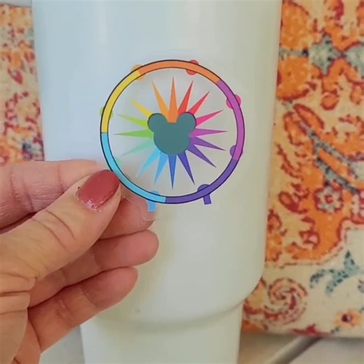 Pixar Pal-A-Round Sticker: Disney Pride Rainbow Vinyl Decal
