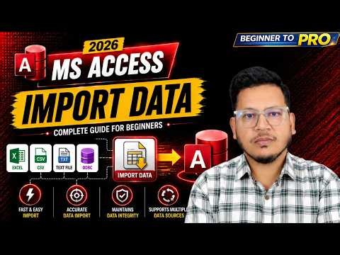 MS Access Import Data Tutorial in Hindi | Excel, CSV & Text File Import Step by Step| The Coding Box