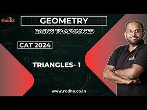 Triangles 1 | CAT Preparation 2024 | Geometry | Quantitative Aptitude for CAT