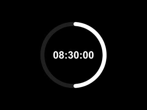 8 Hour 30 Min Study Timer | Minimalist Focus Countdown