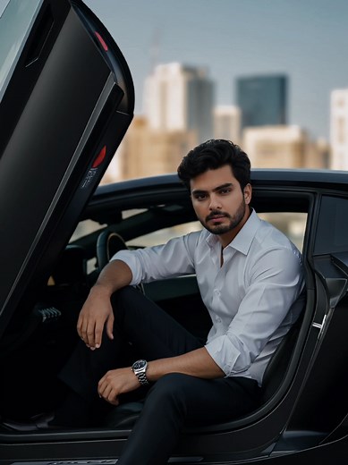 Cinemática de moda: Retrato de un Gemini en Lamborghini