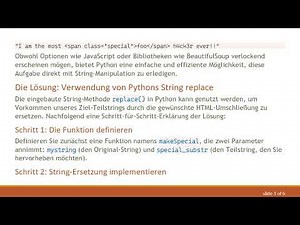Wie man einen Teilstring in HTML mit Python "einhüllt"