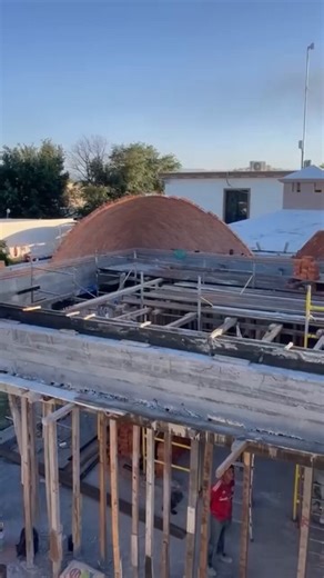 Catalan vault is a traditional masonry technique that uses thin bricks or tiles to create lightweight, self-supporting arched structures and it looks beautiful.