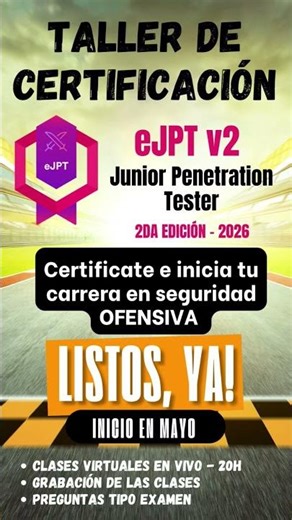 Taller de Certificacion #eJPT - 2da edición 2026 #ciberseguridad