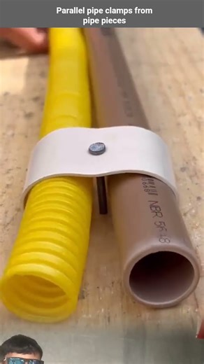 Parallel pipe clamps from pipe pieces