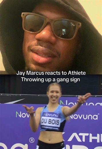 Athlete throws up gang signs 😂😂😂 #track #britishchampionships #100m #athletes