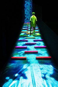 Waterfall Droplets, Flowing Down a Slope | teamLab Learn and Play! Future Park