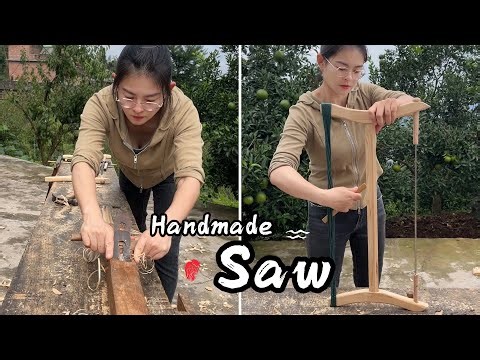 Amazing! Chinese Rural Girl Makes Traditional Woodworking Saw By Hand | Full Process