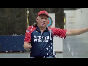 Jeff Shooting a Compound Bow with a Shoulder Strap Release