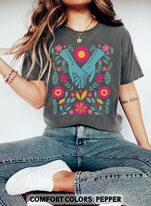 Community is Resistance Shirt, Comfort Colors Boho Floral Anti Fascism Tee, Democrat Resist T-shirt, Social Justice Activism Political Gift - Etsy