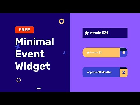 FREE Minimal Event Bar Stream Widget for StreamElements & OBS Studio