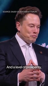 “There are sometimes in AI they talk about universal basic income, I think it’s actually going to be universal high income, where anyone can have any goods or services that they want,” says Tesla CEO Elon Musk during the Saudi-US Investment Forum. bloom.bg/4jZpfzi | Bloomberg Television