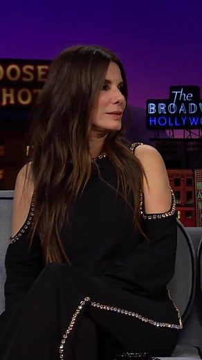 #SandraBullock was twisting in her seat while watching #ChanningTatum #LateLateShow | The Late Late Show with James Corden