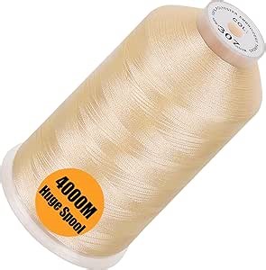 Amazon.com: New brothread - Single Huge Spool 4000M Each Polyester Embroidery Machine Thread 40WT for Commercial and Domestic Machines - Linen : Arts, Crafts & Sewing