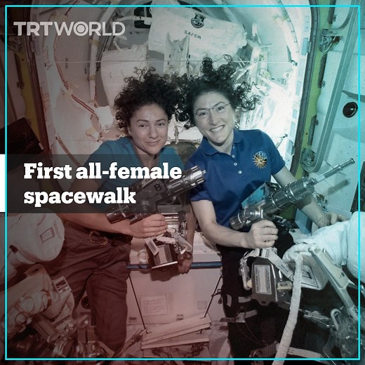 Two NASA astronauts made space “HERstory” by completing the first spacewalk by an all-woman team in a half-century. | TRT World