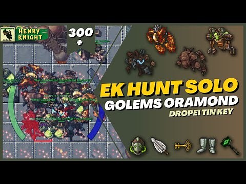 TIBIA: EK HUNT SOLO #5 (GOLEMS ORAMOND) - LOWER GLOOTH FACTORY