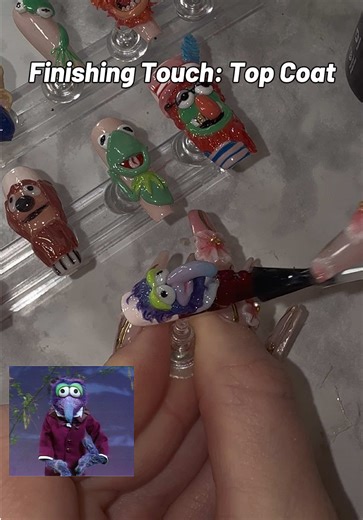 GONZO!! Old school, original version from the 1970’s. What do you think? Should I also create the newer updated Gonzo? @MuppetsTikTok #themuppetshow #muppet #3dnailart #nailart #characternails