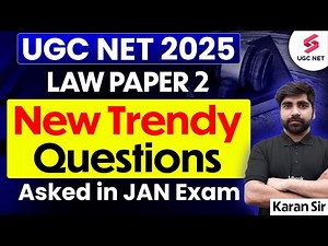 UGC NET Law Answer Key 2025 | UGC NET Law Questions Asked In Exam | UGC NET Law Paper 2 By Karan Sir