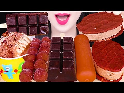 ASMR CHOCOLATE ICE CREAM *DARK CHOCOLATE WAFFLE ICE CREAM, ICE CREAM PINT 초콜릿 아이스크림 먹방 JANE ASMR 제인