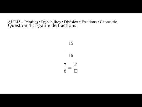 Automatismes 45 (6e) – Priorités, probabilités, division et triangle
