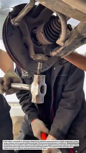Manual Wheel Hub / Ball Joint Removal Using Hammer | Simple Mechanical Repair Technique.