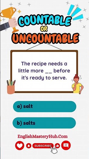 Countable vs Uncountable Nouns 🧠✨