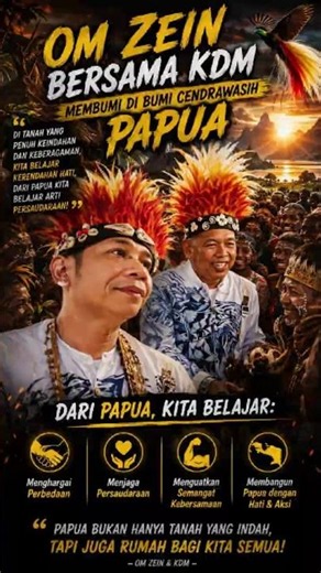 KDM and Om Zein Receive a Warm Welcome in Papua 🕊️🔥