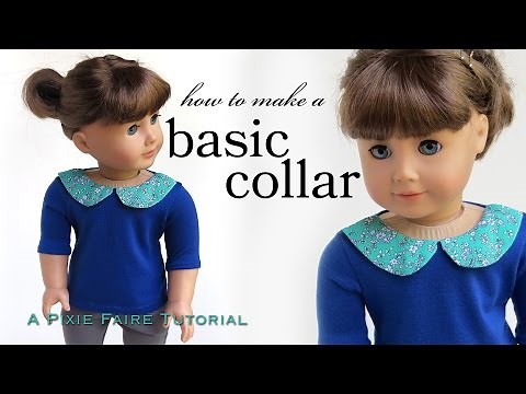 How To Add A Collar To A Doll T-Shirt or Dress Fits American Girl!