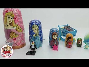 New 5 Disney Princess Custom Nesting Dolls