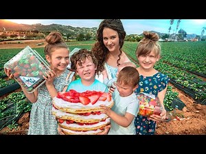 California Strawberry Fields | Homemade Strawberry Cake 🍰🍓