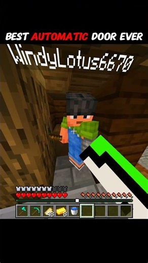 BEST AUTOMATIC DOOR EVER #minecraft #shorts