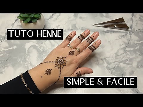 Tuto Henné Simple et raffiné 👌🏼 Modèle #7 ✨ Eid / Mariage ✨(+ conseils astuces pour débutant) 2022
