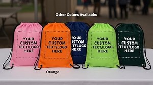 Watch NonWoven Drawstring Backpacks - TOT12 - Custom on Amazon Live