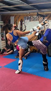 12K views · 2K reactions | Question Mark kick VS Hook? ️ what a combo  Outfit: @athenafightwear Code: TKDtech Size: XS Elke Shorts Size: S Elke Sports bra Also feeling a slight headache from the head butt getting out of that lock! #taekwondotechnician #taekwondo #tkdlife #tkdgirl #martialarts #martialartslife #muaythai #muaythailife #mauythai | Courtney Eardley | Facebook
