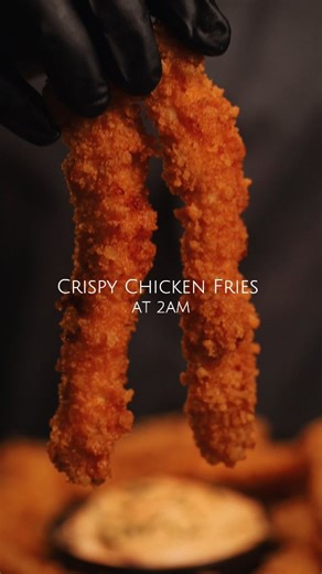 alittlesaute | Food Cinematography on Instagram: "Crispy Chicken Fries Ever had a 2am snack craving? Well this one is for you! These Crispy Chicken Fries are golden, crunchy, and juicy all the way through. The best fried chicken recipe you need that works just as well for iftar as it does for everyday cravings. Full Recipe Below: Ingredients 300g Chicken Breasts (Sliced long and thin) 1.5 Cup All Purpose Flour 1 Cup Whole Milk or Buttermilk Seasoning- Salt to taste 1 tbsp Smoked Paprika 1 tbsp G