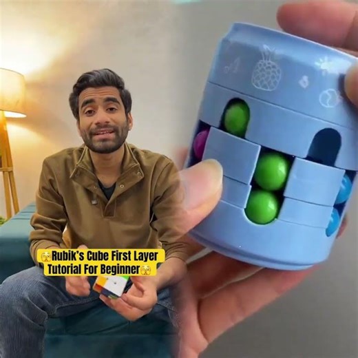 Rubik’s Cube 1st Layer Tutorial ￼For Beginner With Fun🫣🤣 #shorts #trending #youtube#funny #act