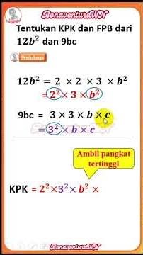 CARA CEPAT MENCARI KPK DAN FPB BENTUK ALJABAR