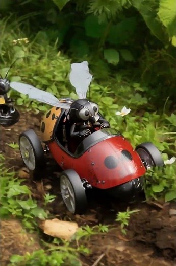 Tiny Bug Cars Big Adventure in the Backyard! #bug #racing #cartoon #car