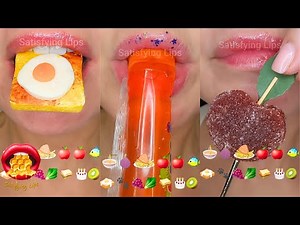 Emoji Food Challenge Satisfying ASMR Eating Mukbang