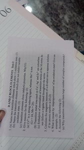 Question 1(a) Name two transition elements which show  1 oxida... | Filo