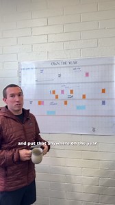 Own the Year GIANT UNDATED Wall Calendar | 4ft x 3ft Full-Year Dry Erase Planner Start Anytime, Jumbo Whiteboard Wall Calendar with Markers, Includes Stickers & Mounting Kit, Large Quarterly Layout for Home or Office