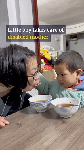 A video of a two-year-old boy taking care of his disabled mother has warmed many hearts on Chinese social media. #china #people #socialmedia #mother #child #scmpnews #scmp | South China Morning Post