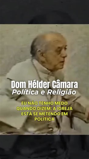 Instituto Conhecimento Liberta on Instagram: "“Se política é sinônimo de preocupação com o bem comum, é preocupação com os direitos fundamentais da criatura humana, política, neste sentido não é só um direito da igreja, é uma obrigação da igreja.” 📽️ Arcebispo Dom Hélder Câmara em entrevista ao programa Bom Dia Paraná, em 1987."
