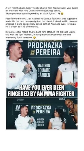 Ciryl Gane takes Tom Aspinall’s question too far 👉🏻👁️ 🤣